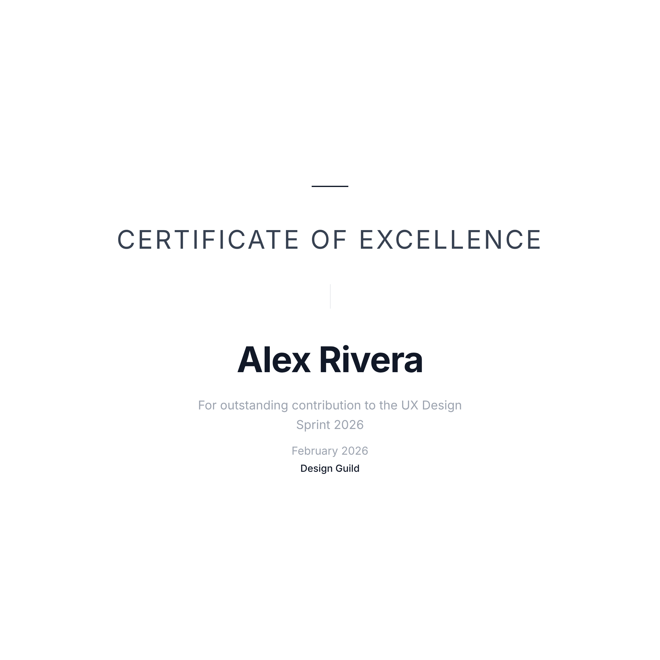Minimal Certificate