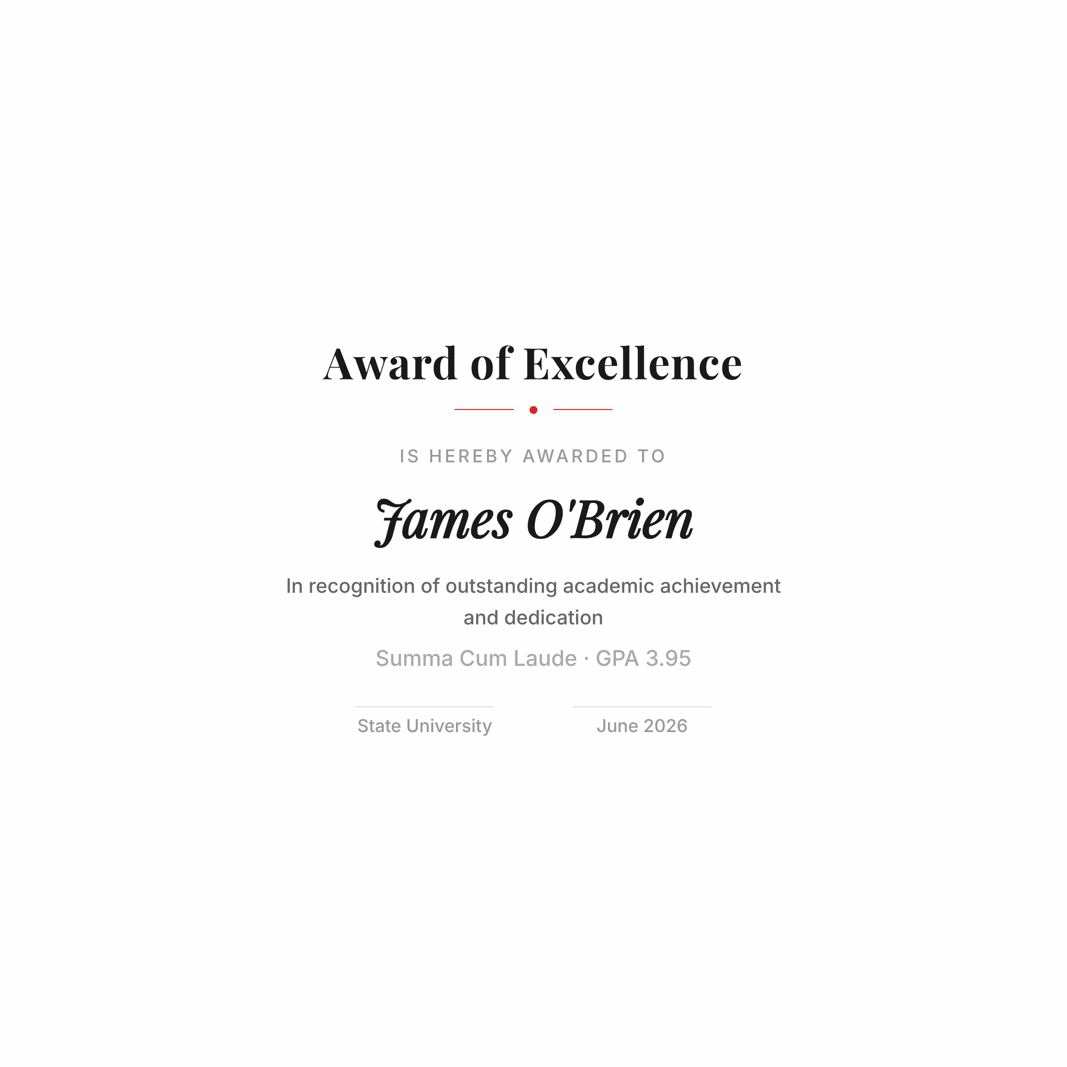 Ribbon Certificate